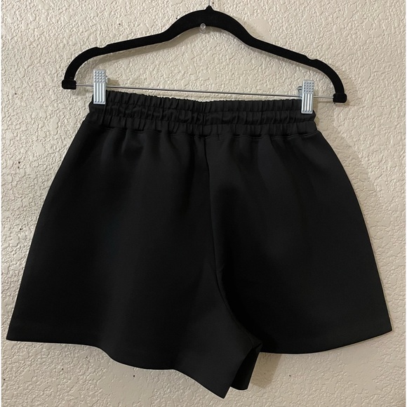 NWT Good American Scuba Drawstring Shorts With Pockets Size S Black Color - Picture 6 of 9